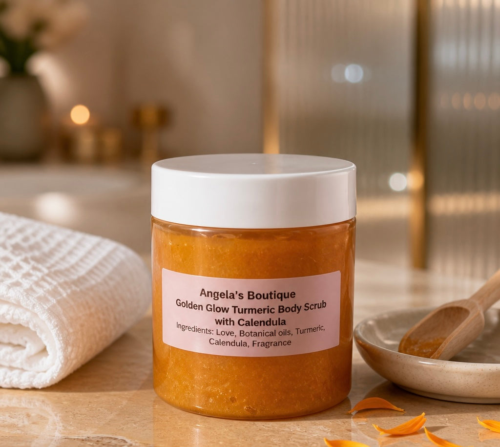 Golden Glow Exfoliating Turmeric Body Scrub Infused with Calendula