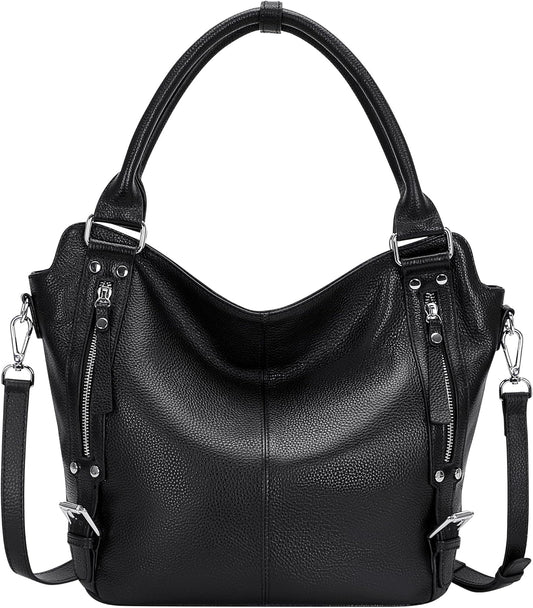 Genuine Leather Handbags for Women Hobo Shoulder Bags Ladies Tote Bag
